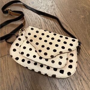 Cowhide leather crossbody